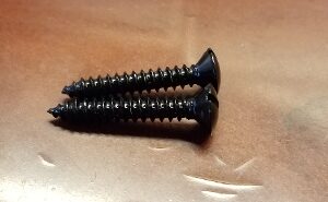 Yugo and other AK Recoil Pad / Butt Plate Screws - Black Stainless Slotted (per pair)